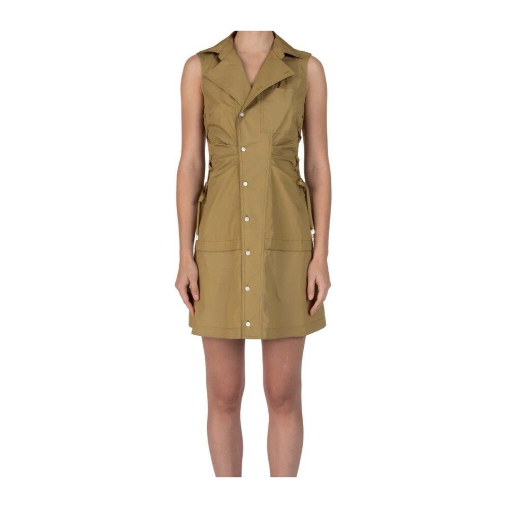 Derek Lam 10 Crosby Women's Sz 2 Amber Green Serena Side Lace Up Mini Dress NEW - Picture 8 of 8